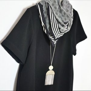 Madewell shirt with faux leather trim